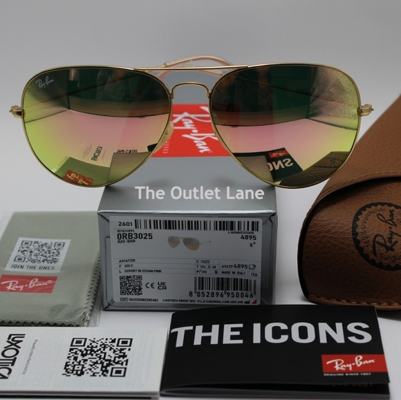 Model Display Ray-Ban Aviator Copper Pink Mirror RB3025 - Picture 2 of 16